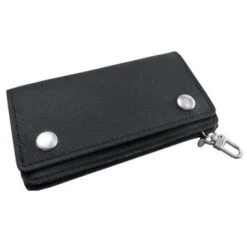 Amigaz Soft Leder Biker Geldbörse Schwarz