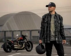 West Coast Choppers Dominator Motorrad Hemd Grau/schwarz CE -Harley Davidson 577691v 32