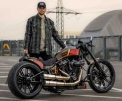 West Coast Choppers Dominator Motorrad Hemd Grau/schwarz CE -Harley Davidson 577691v 42