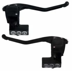 Rebuffini RR90 Armaturen Set Hydraulisch, Spiegel Unten, Schwarz Matt