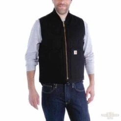 Carhartt Duck Weste Actic Quilt Lined Schwarz -Harley Davidson 91 5393v 3