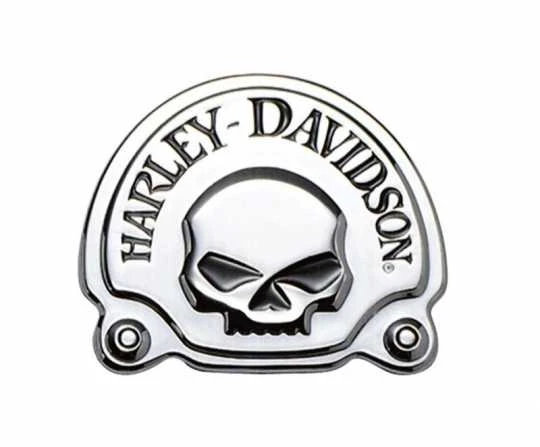 Harley Davidson Dekoratives Skull Medaillon 3 5/8" X 3" Chrom 3 Harley Davidson Dekoratives Skull Medaillon 3 5/8" X 3" Chrom