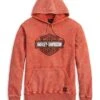 Harley-Davidson Hoodie Westcoast Bar & Shield Vintage Orange -Harley Davidson 96023 23vm
