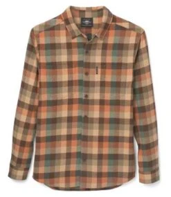 Harley-Davidson Shed Font Two Pocket Flannel Hemd