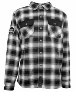 Harley-Davidson Biker Hemdjacke Arterial Karo Schwarz/weiß