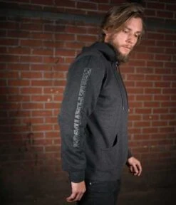 Harley-Davidson Skull Zip Hoodie, Grau -Harley Davidson 99107 18vm 6