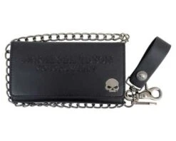 Harley-Davidson Biker Geldbörse Skull Medallion & 19" Kette