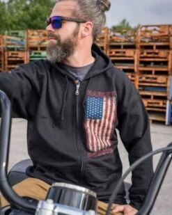 Harley-Davidson Zip Hoodie United Distess Schwarz -Harley Davidson r004594v 31