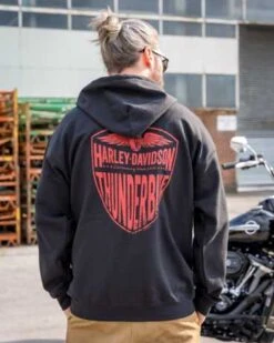 Harley-Davidson Zip Hoodie United Distess Schwarz -Harley Davidson r004594v 51