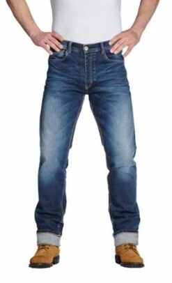 Rokker Biker Jeans Iron Selvage Blau -Harley Davidson rok1050v