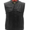 West Coast Choppers Og Classic Leather Riding Weste Schwarz -Harley Davidson westcoastchoppers vest1